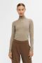 Object Beige Coltrui Thess L s Rollneck Knit Pullover Noos - Thumbnail 2