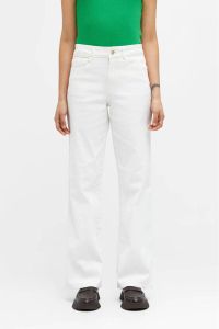 OBJECT high waist wide leg jeans OBJMARINA met biologisch katoen wit