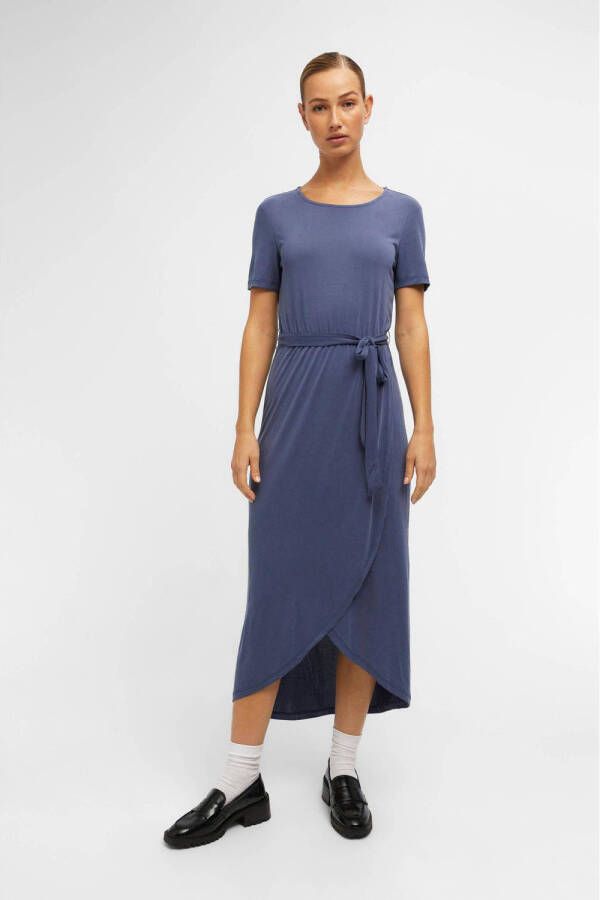Object Maxi-jurk met strikceintuur model 'Annie Nadia'
