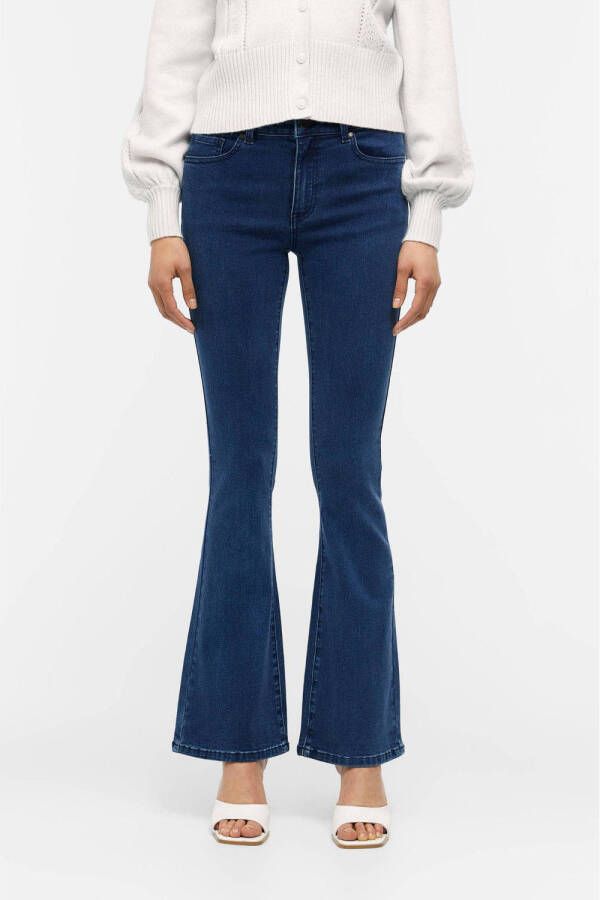 OBJECT low waist flared jeans OBJNAIA medium blue denim