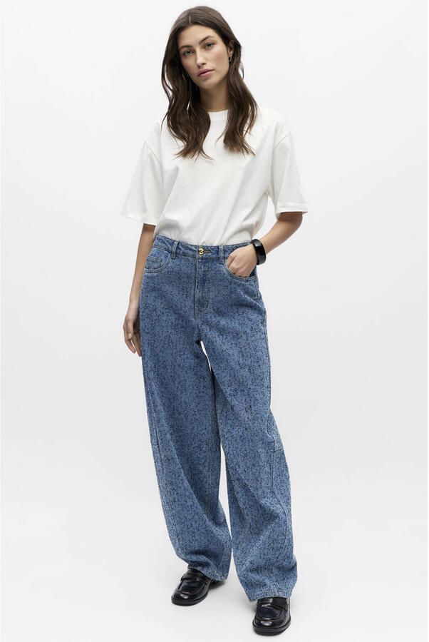 OBJECT barrel jeans medium blue denim