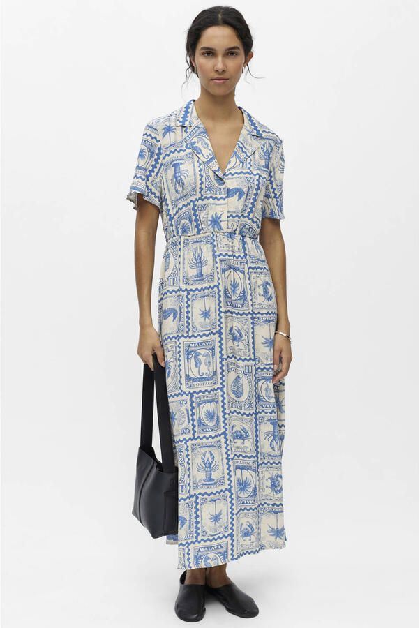 OBJECT Dames Jurken Objvima S s Midi Dress Ecru - Foto 6