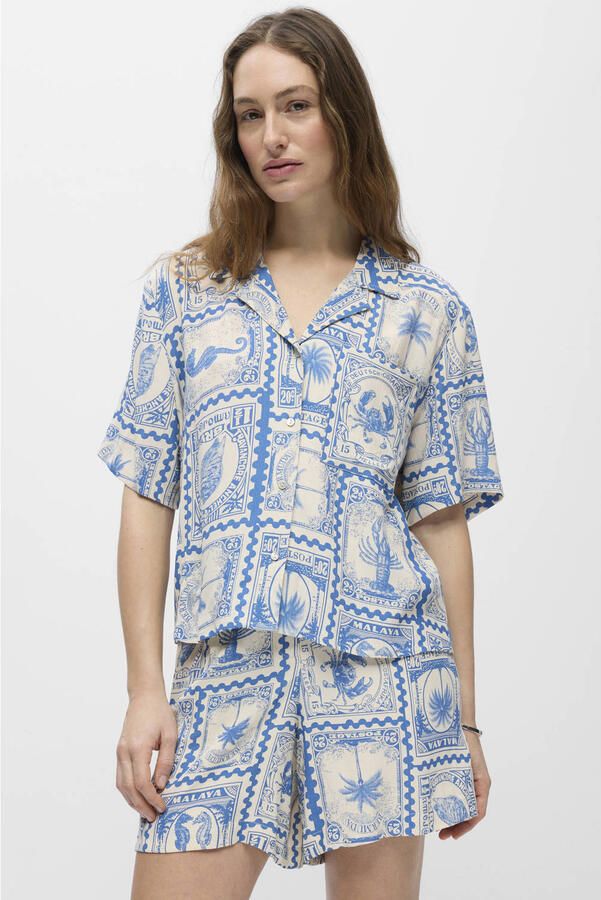 OBJECT Dames Blouses Objvima S s Re Shirt Ecru - Foto 5
