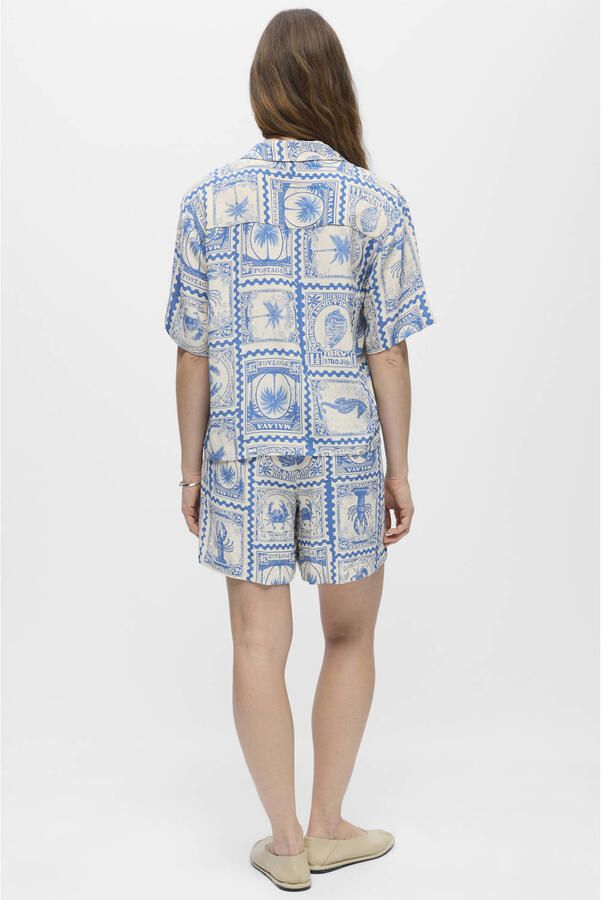 OBJECT Dames Blouses Objvima S s Re Shirt Ecru - Foto 6
