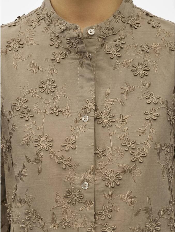 OBJECT blouse met borduursels beige - Foto 2