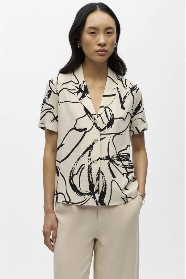 OBJECT blouse met linnen