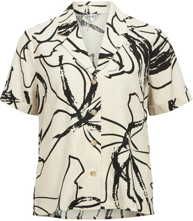 OBJECT blouse met linnen - Foto 2