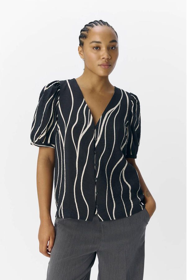 OBJECT blouse zwart zand