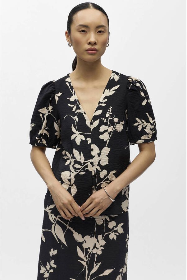 OBJECT blouse zwart ecru
