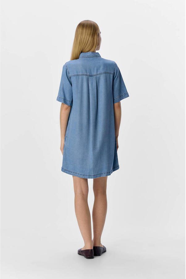 OBJECT Dames Jurken Objframe 2 4 Re Denim Dress Blauw - Foto 7
