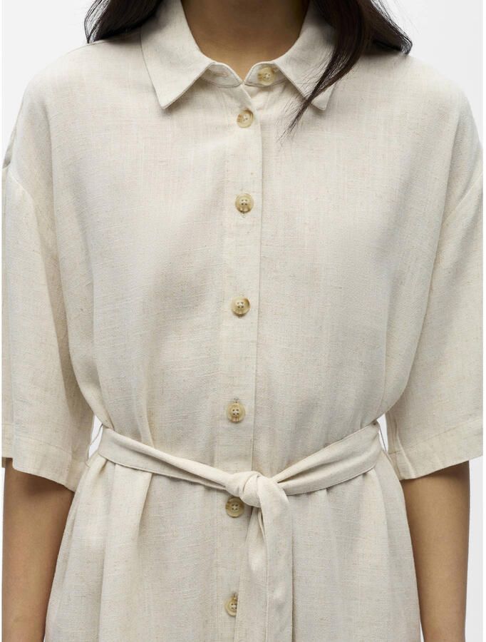 OBJECT Dames Jurken Objsanne 2 4 Lo Shirt Dress Ecru - Foto 6