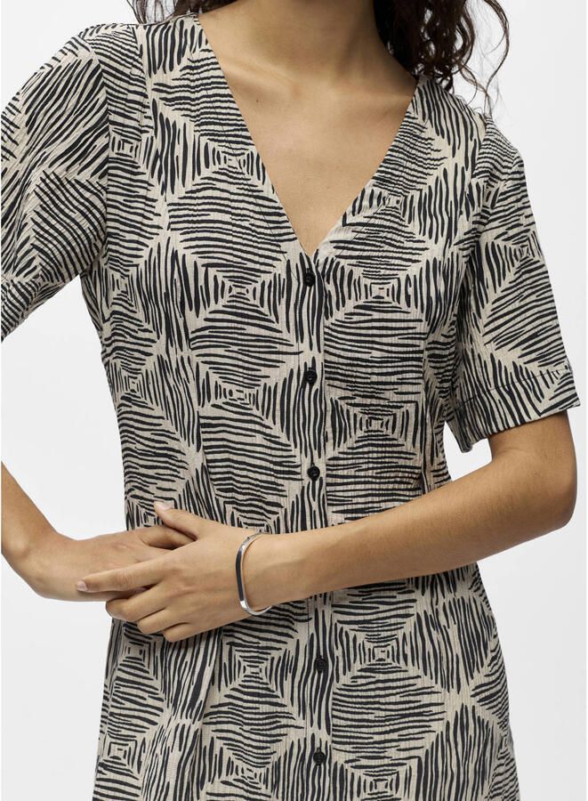 OBJECT Dames Jurken Objnaja S s V-neckshort Dress Creme - Foto 6