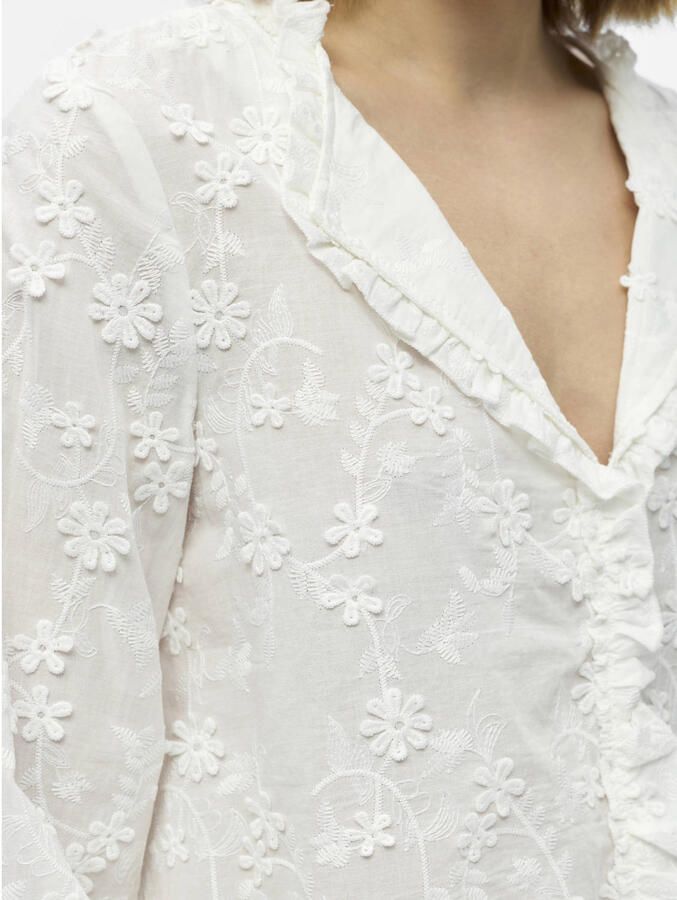 OBJECT broderie blouse met borduursels ecru - Foto 2