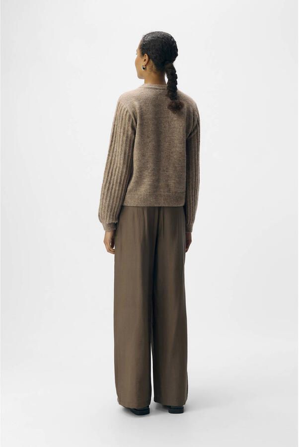 OBJECT Dames Truien & Vesten Objflora Re Ls Knit Button Cardigan Noos Taupe - Foto 7