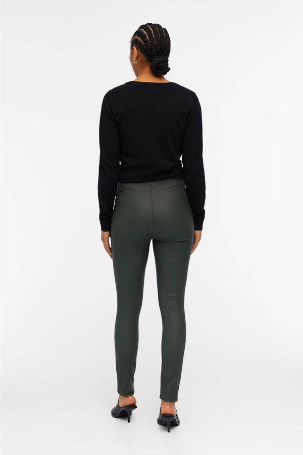OBJECT coated legging OBJBELLE kaki