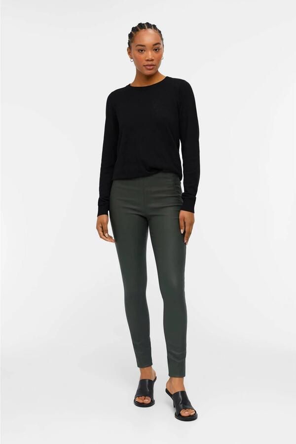 OBJECT coated legging OBJBELLE kaki - Foto 2