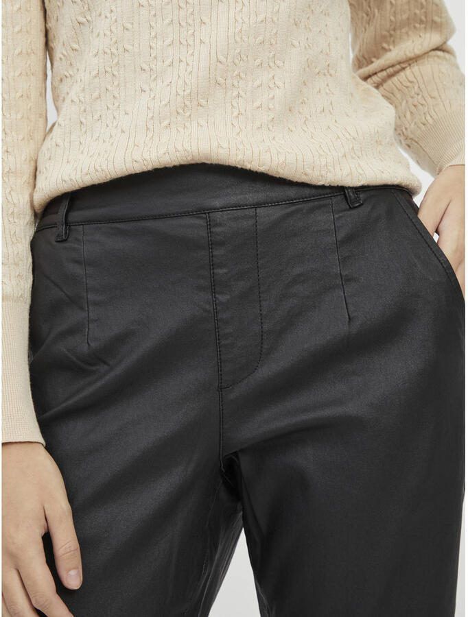 OBJECT Dames Broeken Objbelle Lisa Coated Pant Noos Zwart - Foto 6