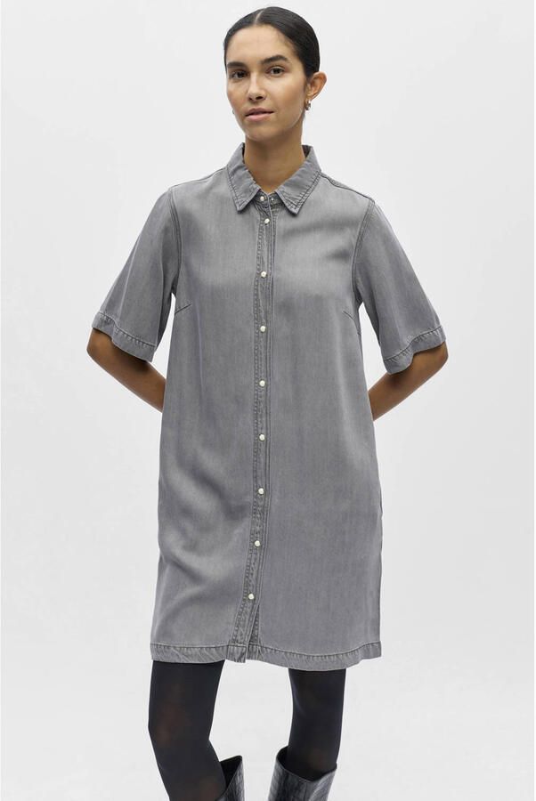 OBJECT Dames Jurken Objframa 2 4 Re Denim Dress Grijs - Foto 5
