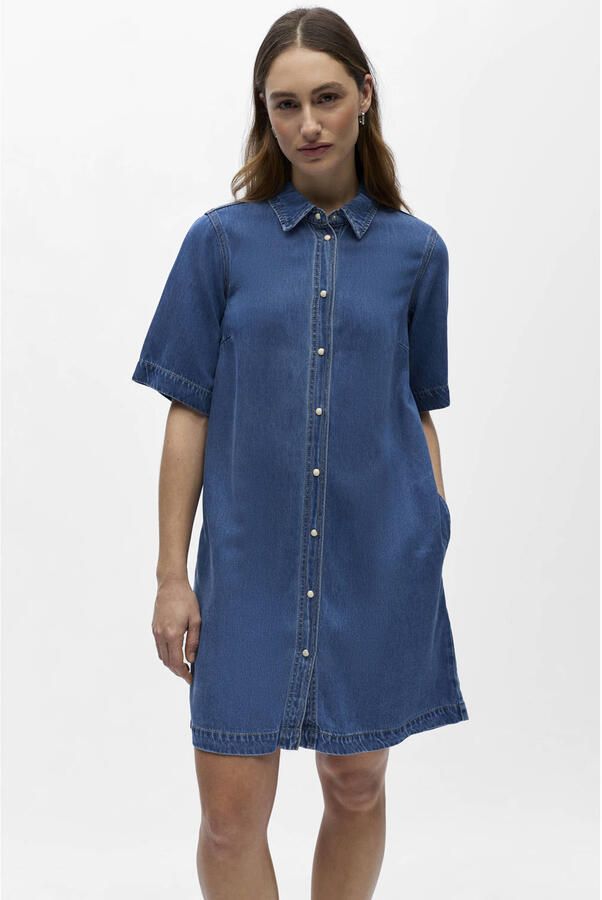 OBJECT denim blousejurk