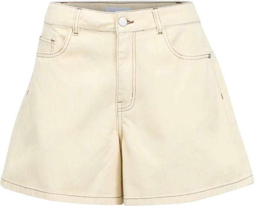 OBJECT denim regular high waist short zand - Foto 7