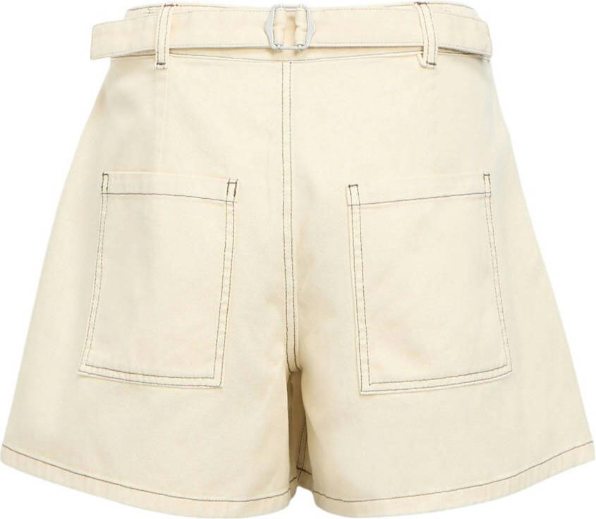 OBJECT denim regular high waist short zand - Foto 6