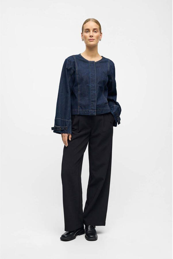 OBJECT denim top dark blue denim - Foto 3
