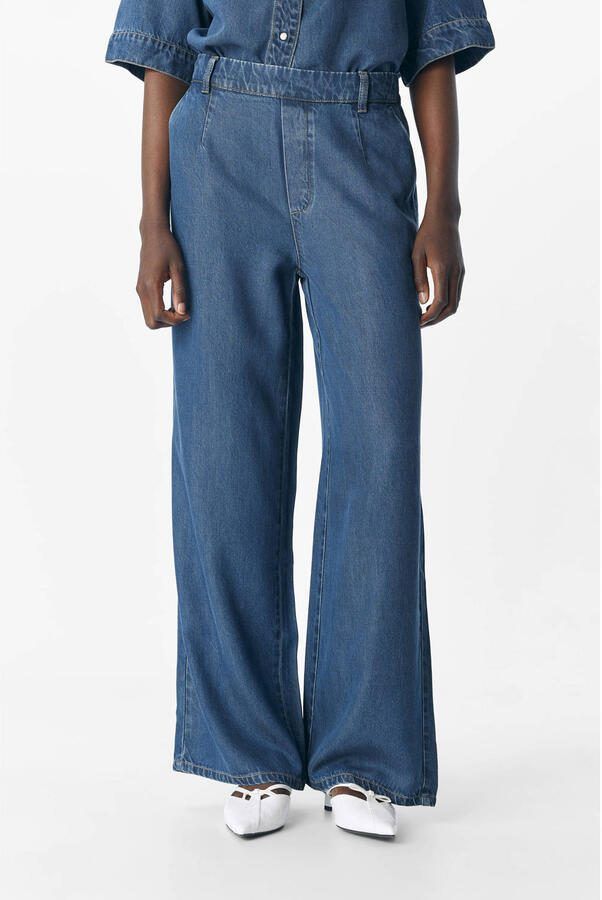 OBJECT denim wide leg regular waist casual broek - Foto 2