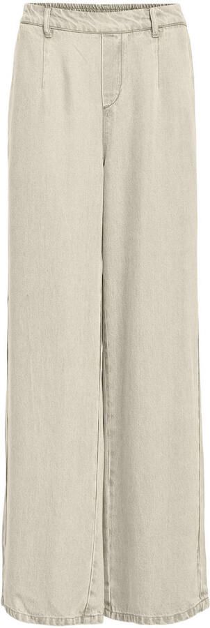 OBJECT Dames Jeans Objframe Lisa Wide Mw Pants Beige - Foto 7