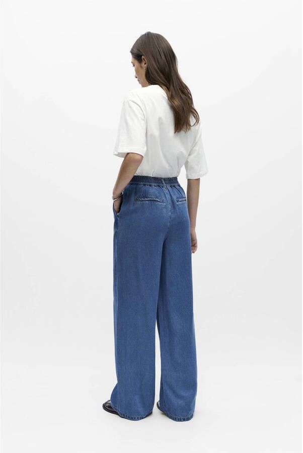 OBJECT denim Wide leg regular waist casual broek - Foto 3