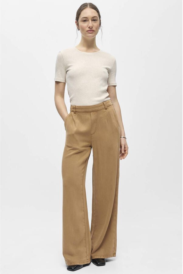 OBJECT denim wide leg regular waist casual broek