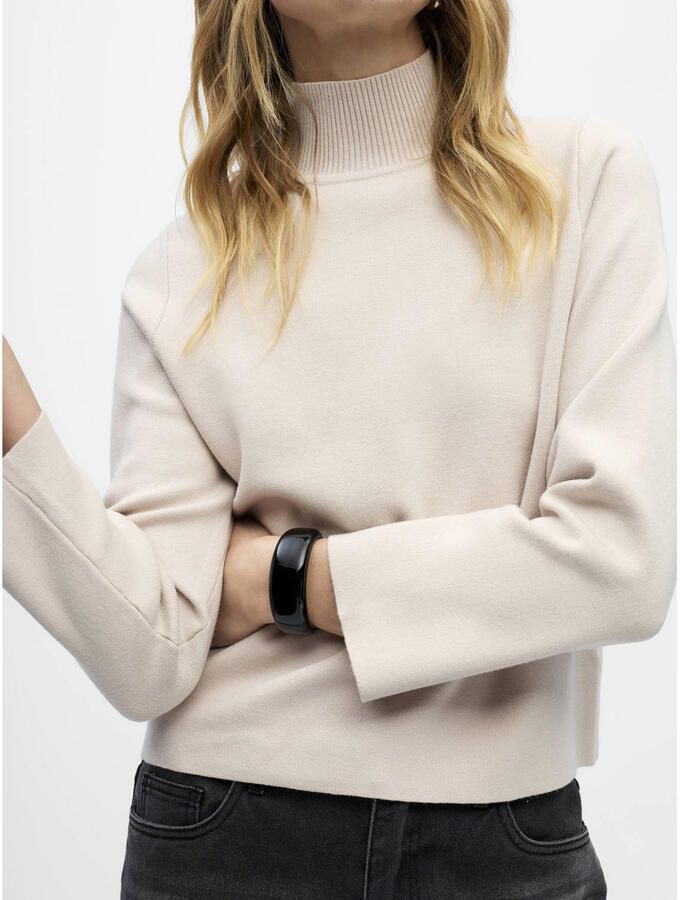 OBJECT Dames Truien & Vesten Objreynard High Neck Pullover Beige - Foto 5