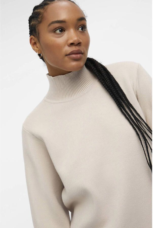 OBJECT fijngebreide trui OBJREYNARD ecru