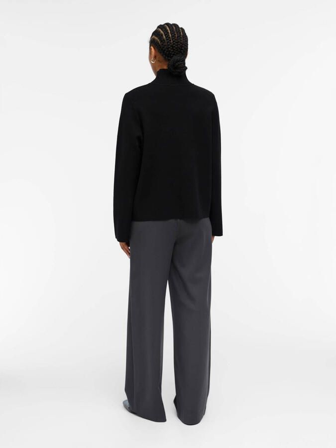 OBJECT fijngebreide trui OBJREYNARD zwart - Foto 2