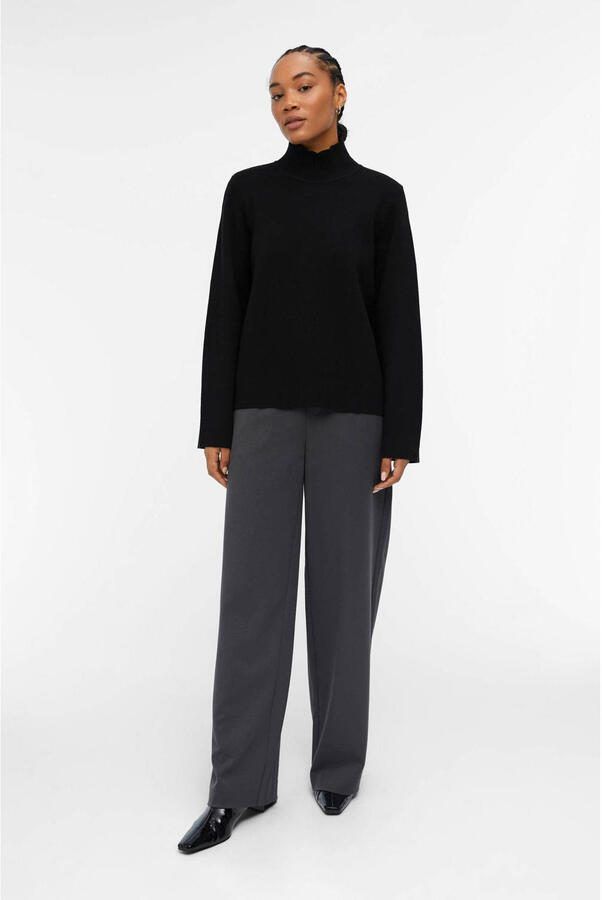OBJECT Dames Truien & Vesten Objreynard High Neck Pullover Zwart - Foto 6