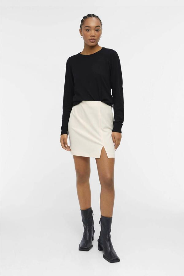 Object Gebreide pullover met ronde hals model 'THESS' - Foto 3