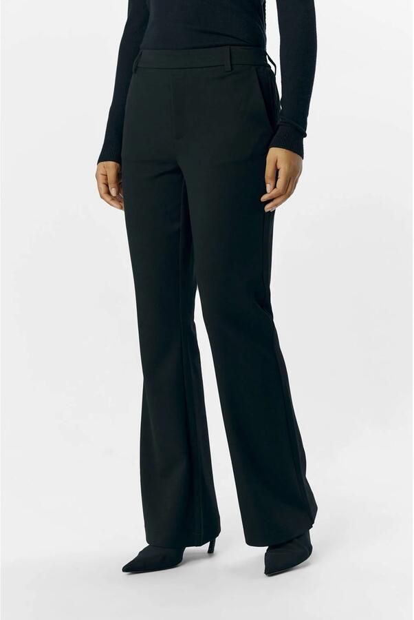 OBJECT Dames Broeken Objlisa Mw Flared Pants Zwart - Foto 5