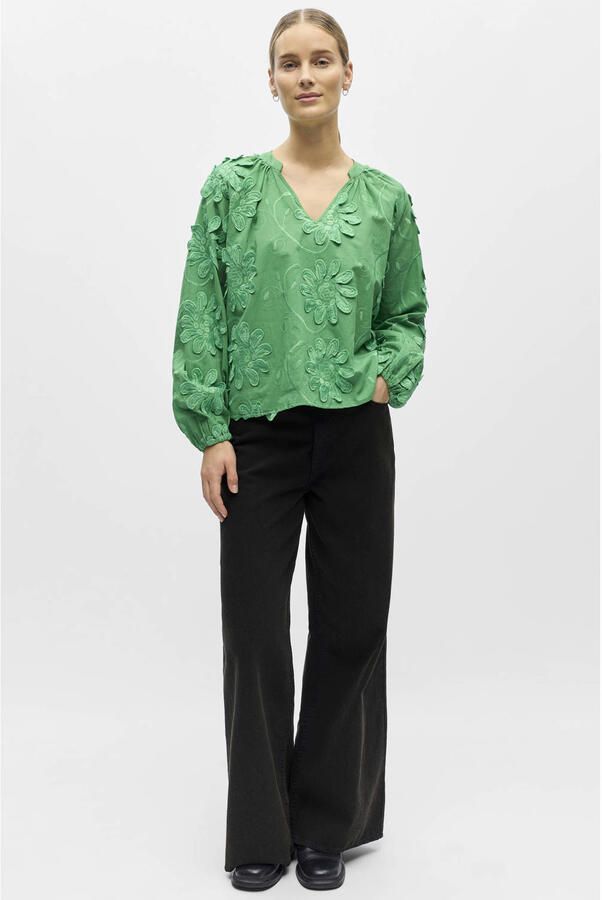 OBJECT gebloemde blousetop groen - Foto 2
