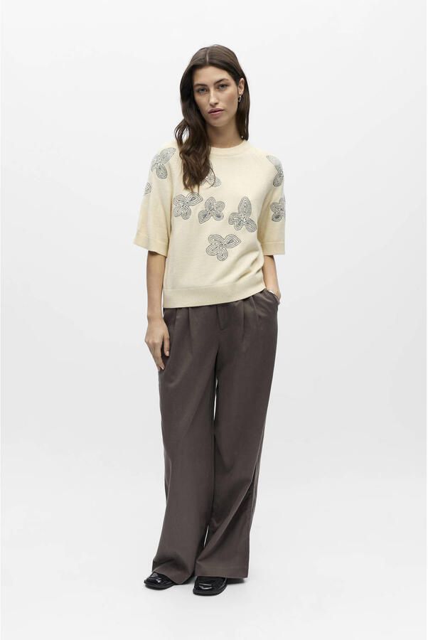OBJECT Dames Truien & Vesten Objlaney Rubin Ss Pullover Creme - Foto 6