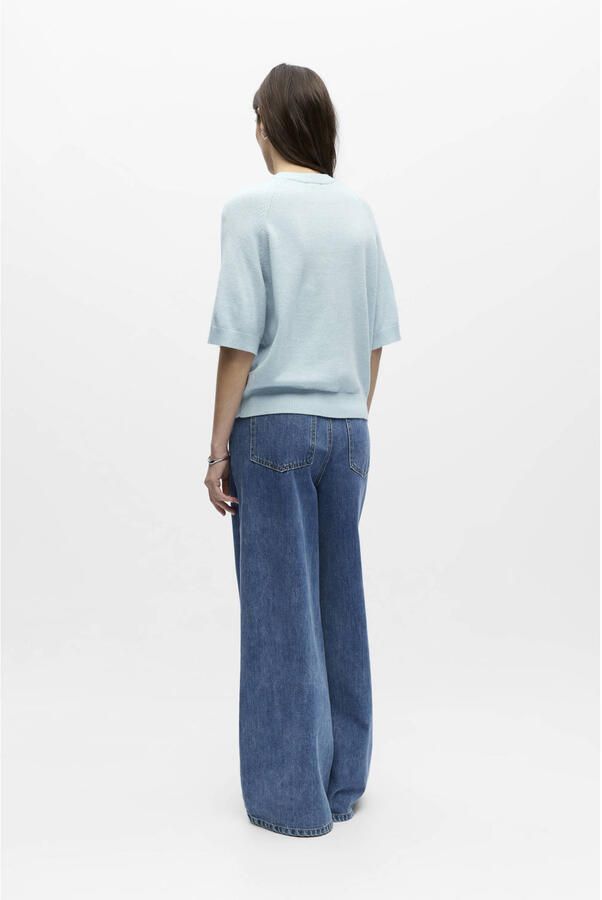 OBJECT Dames Truien & Vesten Objlaney Rubin Ss Pullover Lichtblauw - Foto 7
