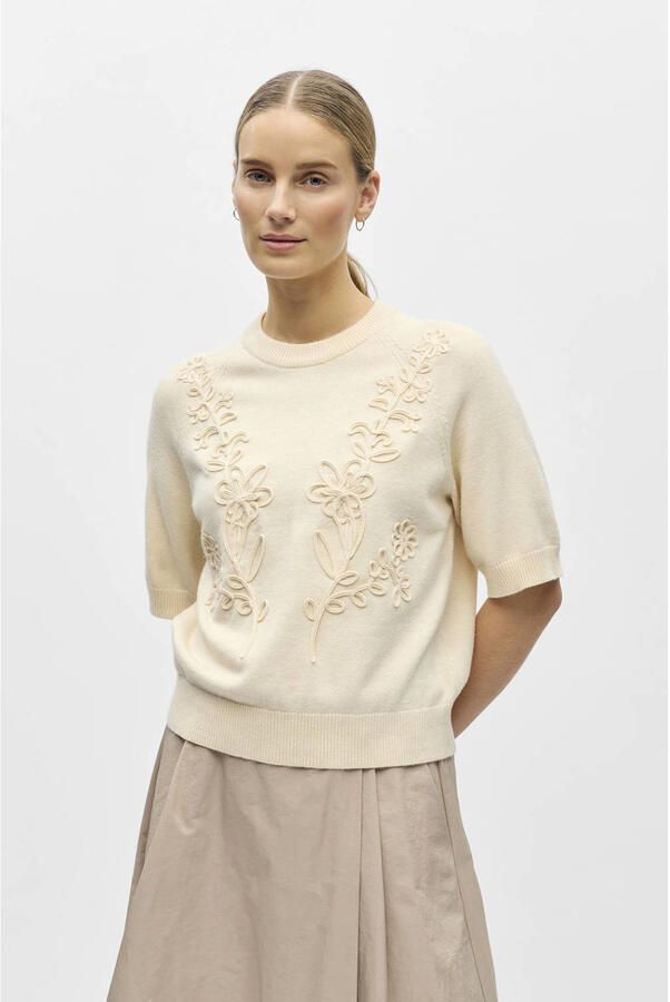 OBJECT Dames Truien & Vesten Objlaney Rubin Ss Pullover Ecru - Foto 5