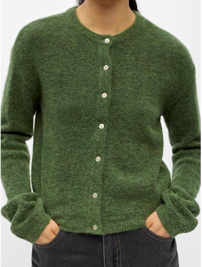 OBJECT Dames Truien & Vesten Objagate L s Re Knit Cardigan Noos Groen - Foto 5