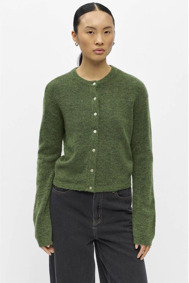 OBJECT Dames Truien & Vesten Objagate L s Re Knit Cardigan Noos Groen - Foto 6