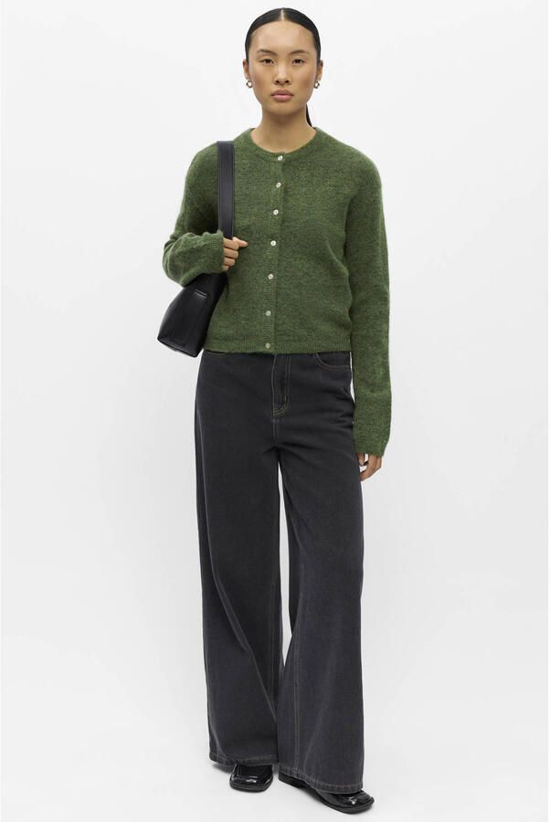 OBJECT Dames Truien & Vesten Objagate L s Re Knit Cardigan Noos Groen - Foto 7