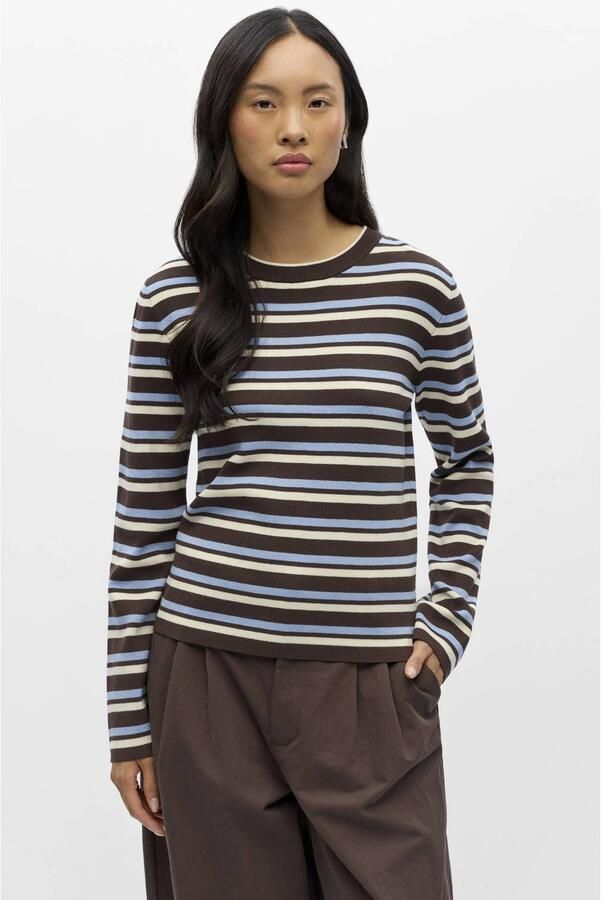 OBJECT gebreide gestreepte pullover bruin meerkleurig