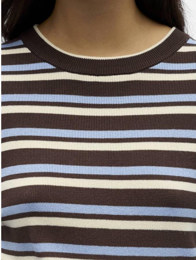 OBJECT gebreide gestreepte pullover bruin meerkleurig - Foto 2