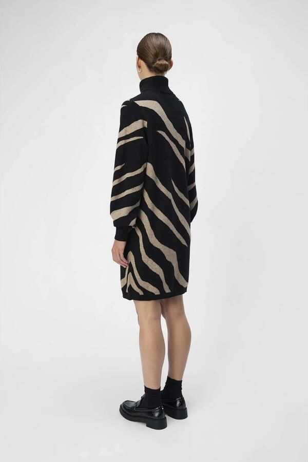 Object Zwarte Gebreide Coljurk Stijlvol Comfort Black Dames - Foto 5