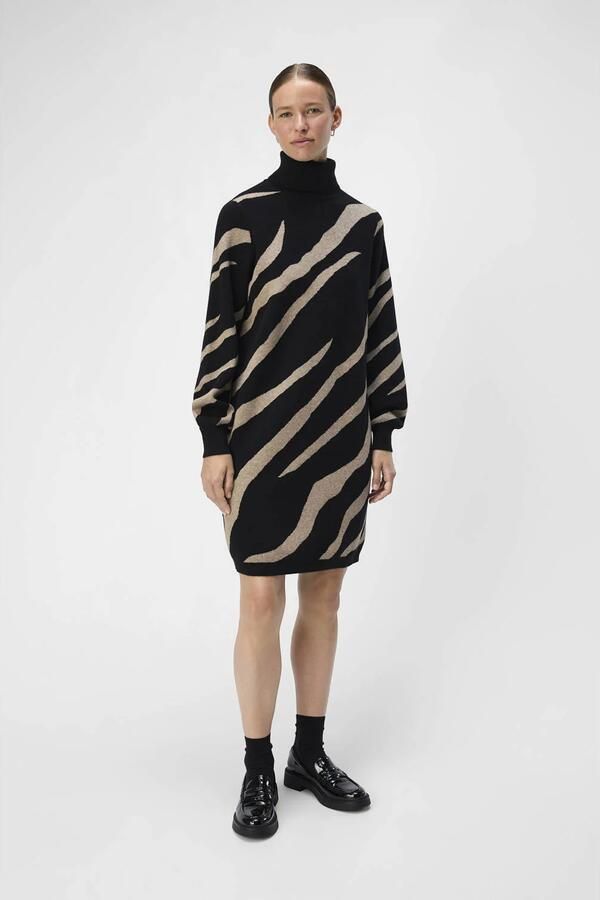 Object Zwarte Gebreide Coljurk Stijlvol Comfort Black Dames - Foto 6