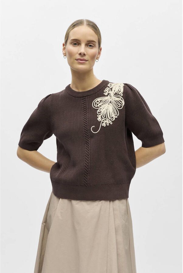 OBJECT Dames Truien & Vesten Objstar S s Re Knit Pullover Bruin - Foto 5