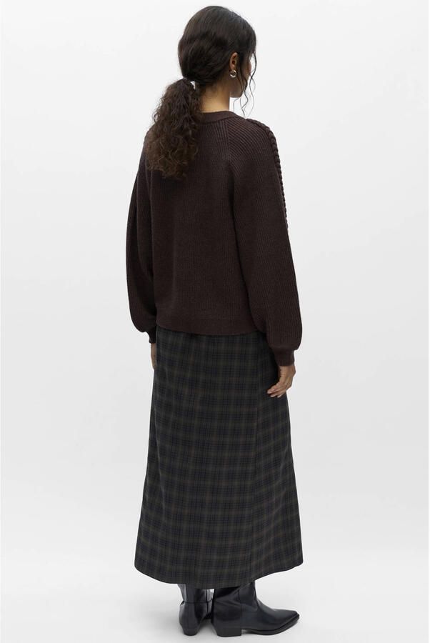 OBJECT Dames Truien & Vesten Objhannah L s Re Knit Pullover Noos Bruin - Foto 7