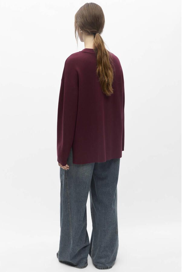 OBJECT Dames Truien & Vesten Objreynard L s Lo Knit Pullover Noos Bordeaux - Foto 7